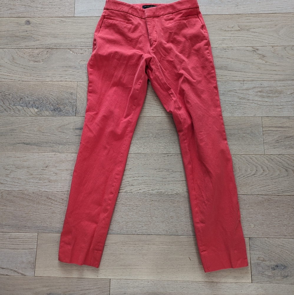 BANANA REPUBLIC LADIES STRETCH FLAT FRONT CURVY SLOAN POCKETS LONG PANTS 4L